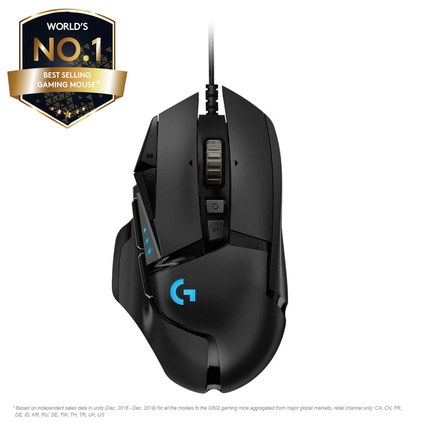 LOGITECH G502 HERO High Performance Wired Optical Gaming Mouse – Black