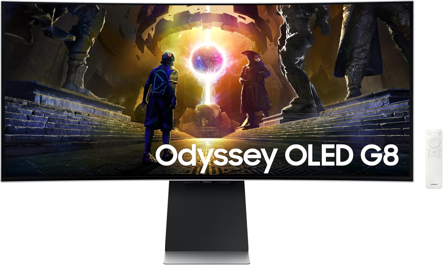 Samsung Odyssey 34" UWQHD 3440x1440 Curved OLED 0.03ms (GTG) 175Hz Height Adjustable 2x HDMI 2.1 1x DisplayPort 1.4 Matte Gaming Monitor