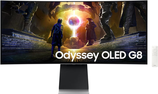 Samsung Odyssey 34" UWQHD 3440x1440 Curved OLED 0.03ms (GTG) 175Hz Height Adjustable 2x HDMI 2.1 1x DisplayPort 1.4 Matte Gaming Monitor
