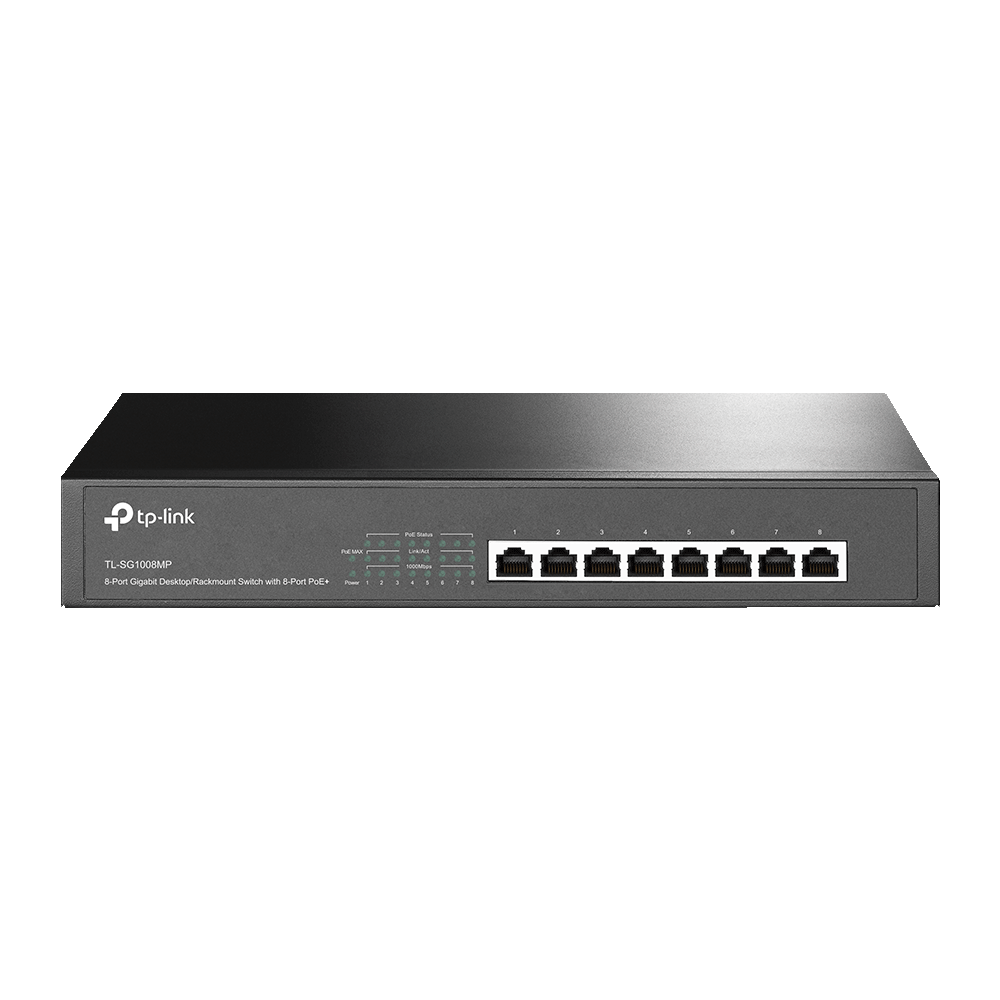 TP Link 8-Port Gigabit Desktop/Rackmount Switch with 8-Port PoE+