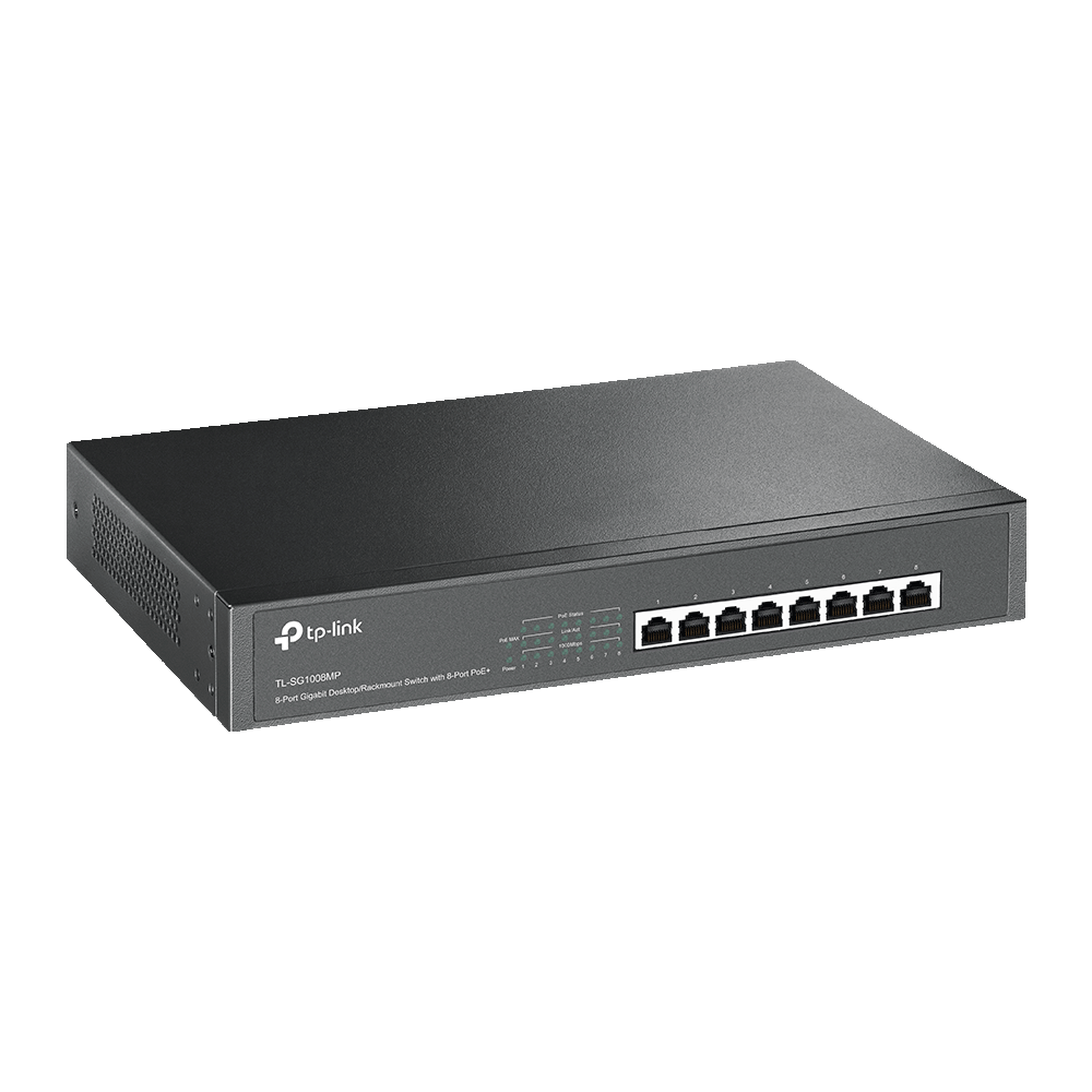 TP Link 8-Port Gigabit Desktop/Rackmount Switch with 8-Port PoE+