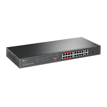 TP Link - 16-Port  Rackmount Switch with 16-Port PoE+