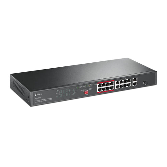 TP Link - 16-Port  Rackmount Switch with 16-Port PoE+